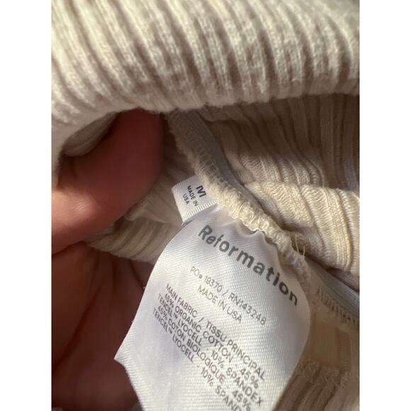 Reformation Maly Knit Dress — Ribbed Bodycon Mini, Size M - Picture 8 of 8